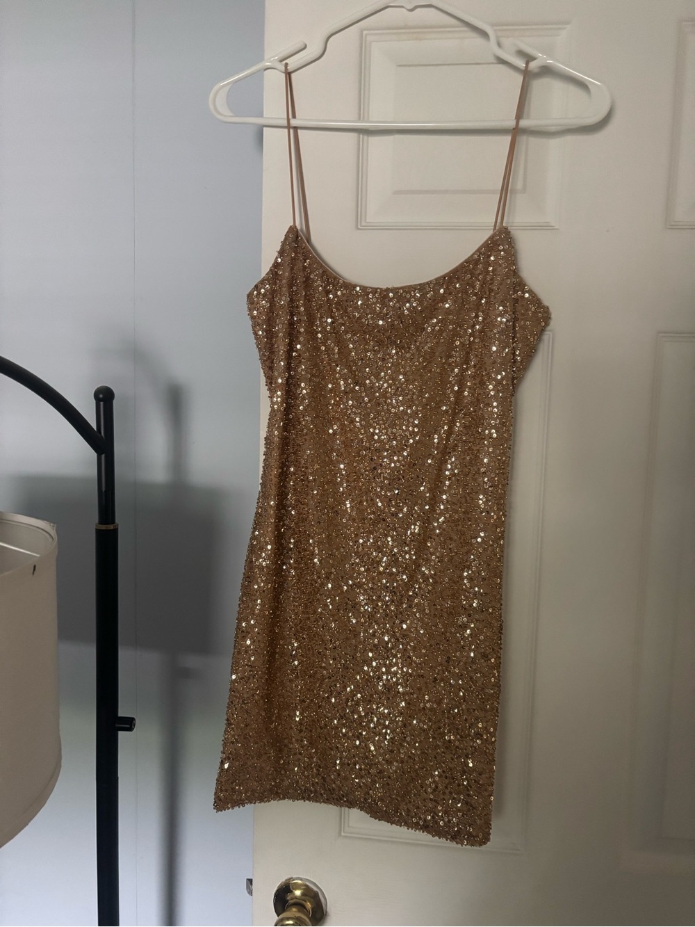 Oh Polly Gold Sequin Mini Dress